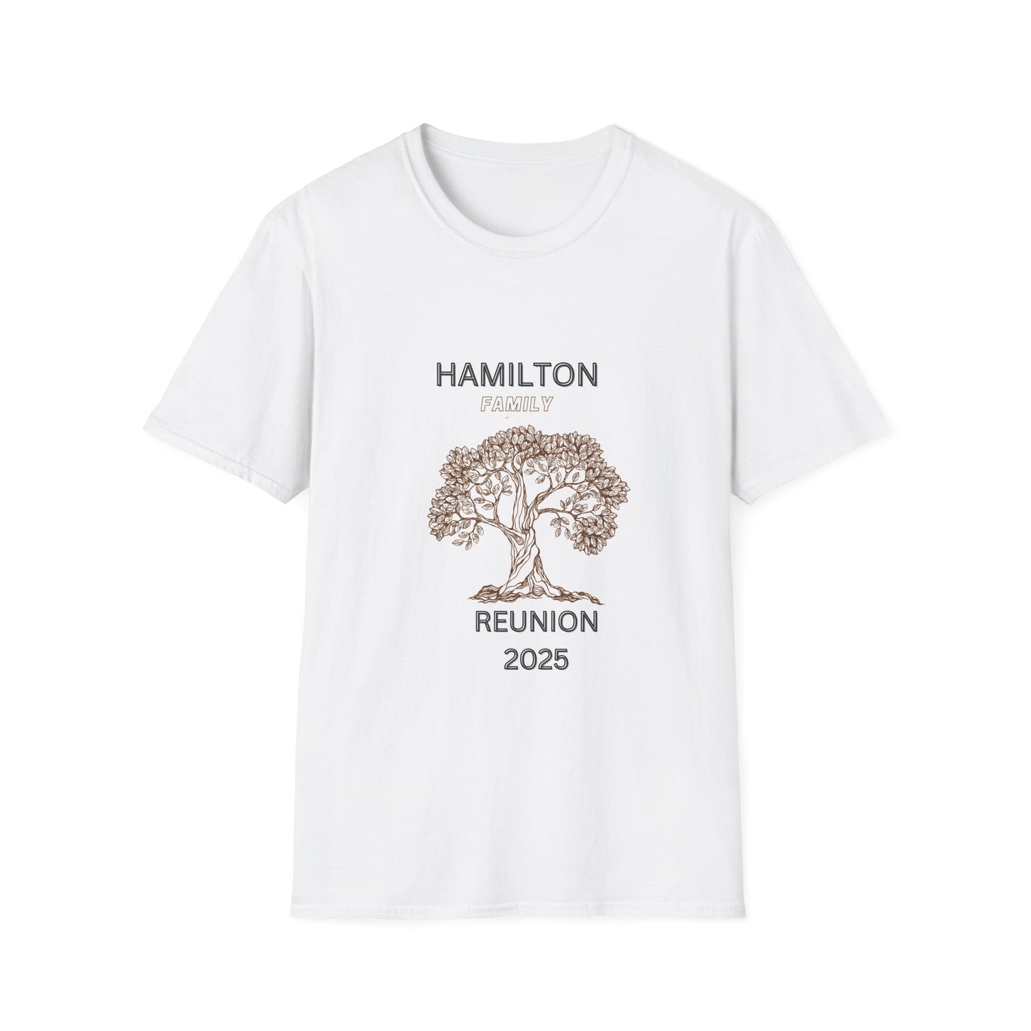 Hamilton Family Reunion 2025 Tree Unisex Softstyle T-Shirt